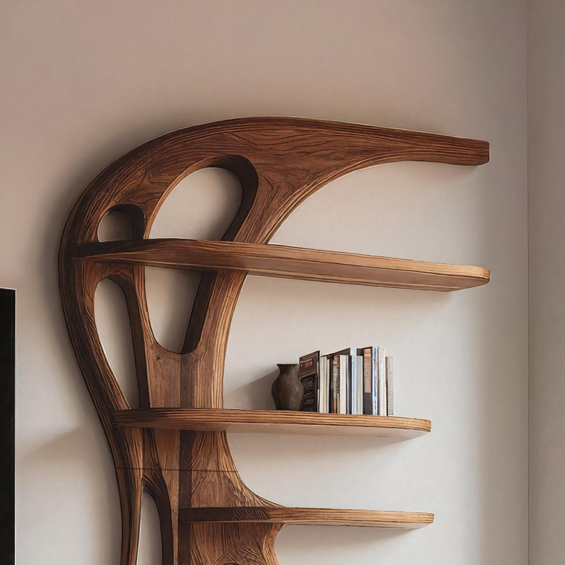 Modern Organic Bookshelf For Living Room Interior Decor Lynnsnail