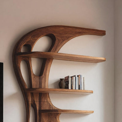 Modern Organic Bookshelf For Living Room Interior Decor Lynnsnail