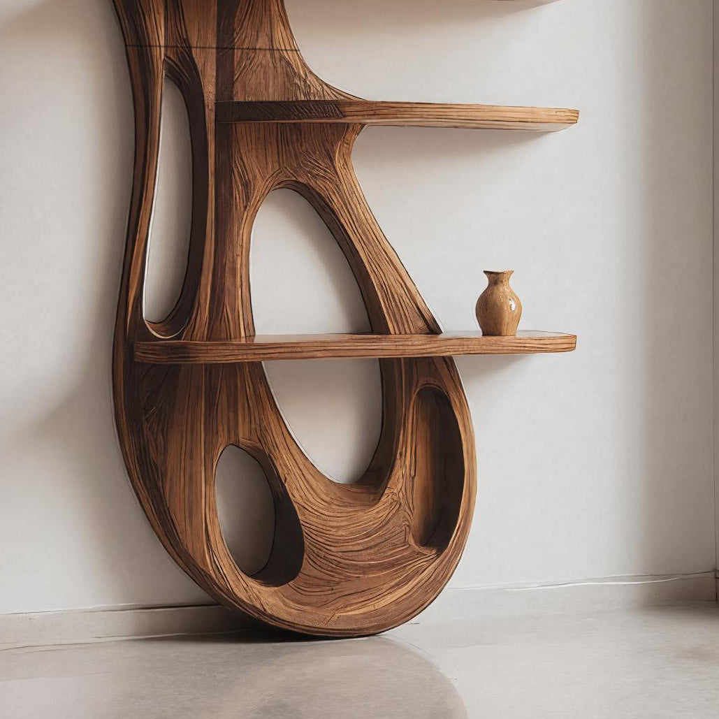 Modern Organic Bookshelf For Living Room Interior Decor Lynnsnail