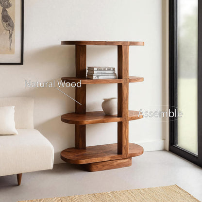 Modern Open Bookcase For Living Room Space Lynnsnail