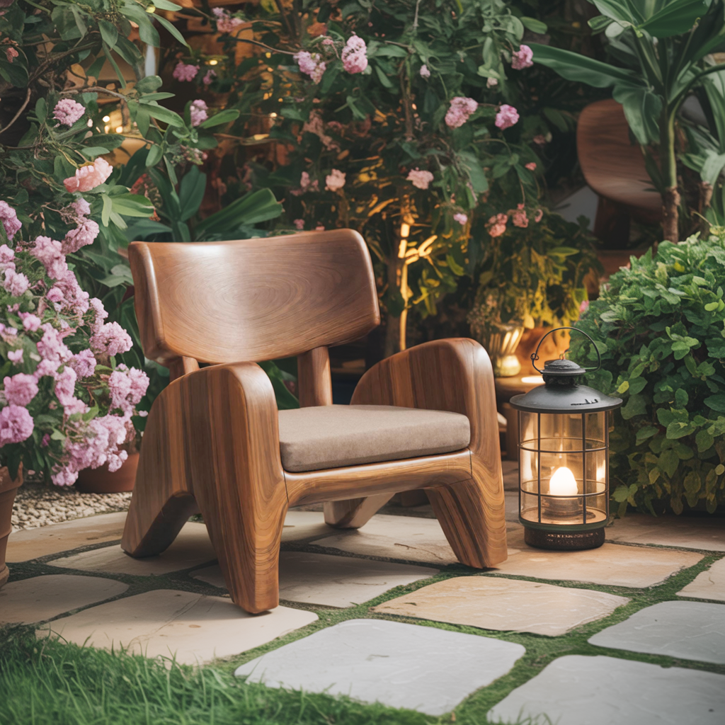 Contemporary Wooden Lounge Chair For Garden Or Reading Nook Lynnsnail
