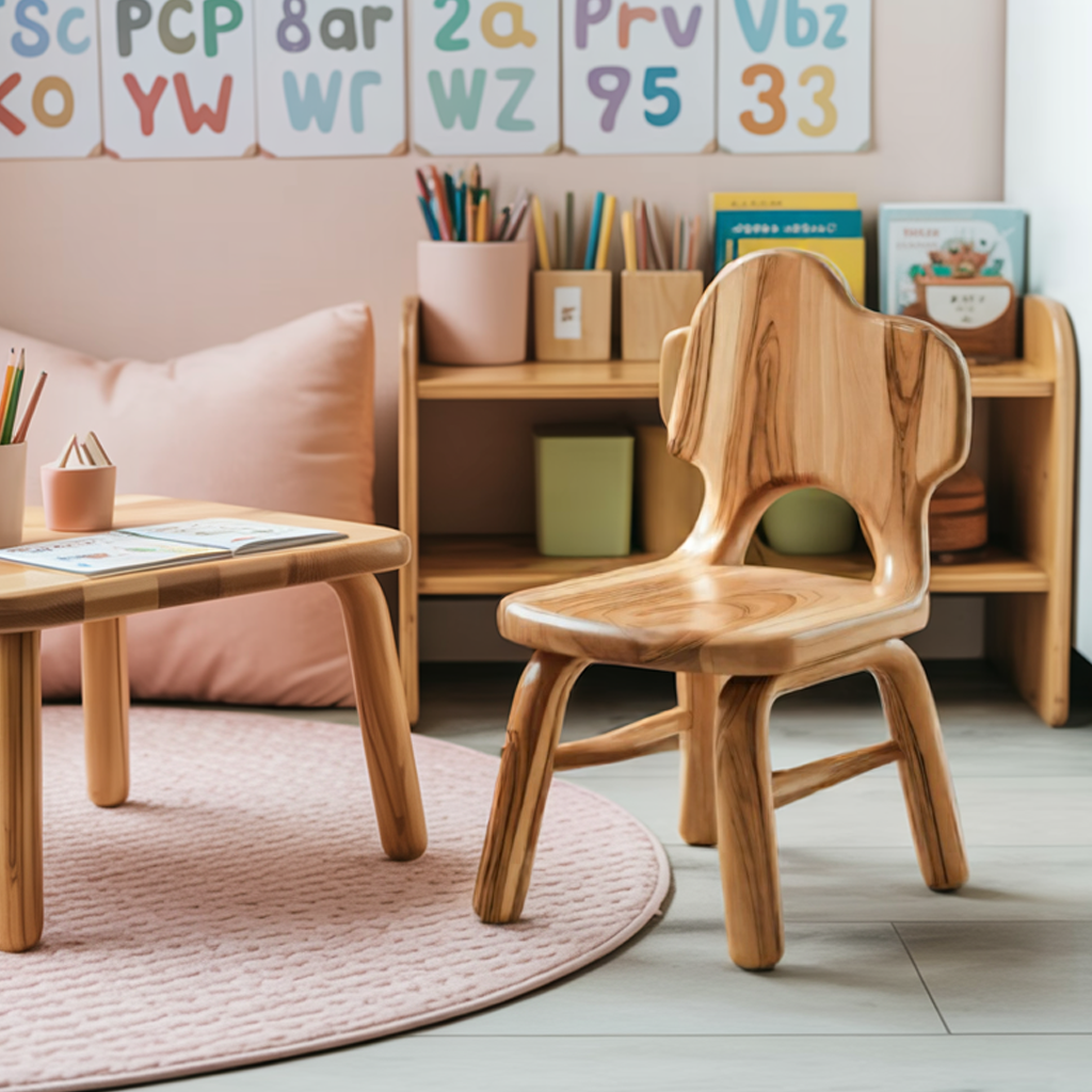 Montessori Toddler Chair With Cute Backrest For Playroom Nursery And Preschool Lynnsnail