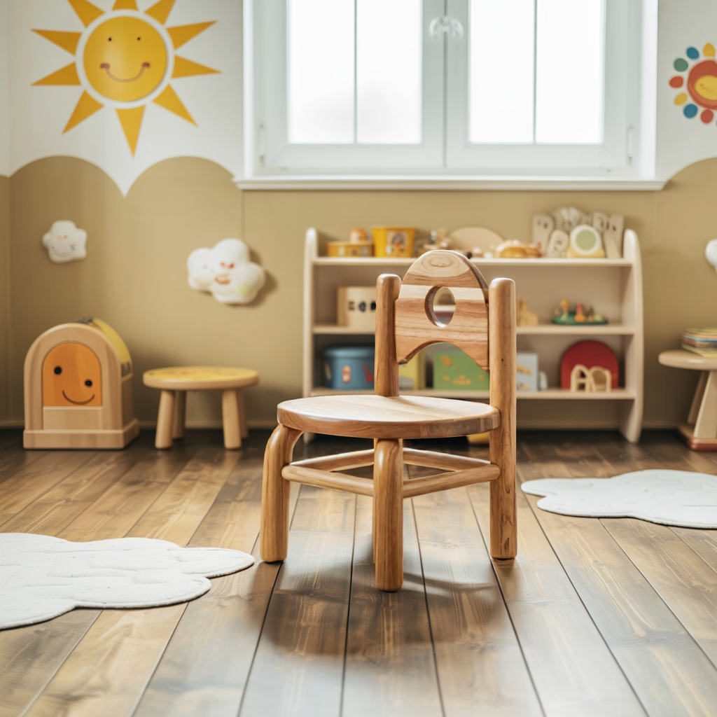 Montessori Toddler Chair With Round Backrest For Playroom Preschool And Nursery Lynnsnail