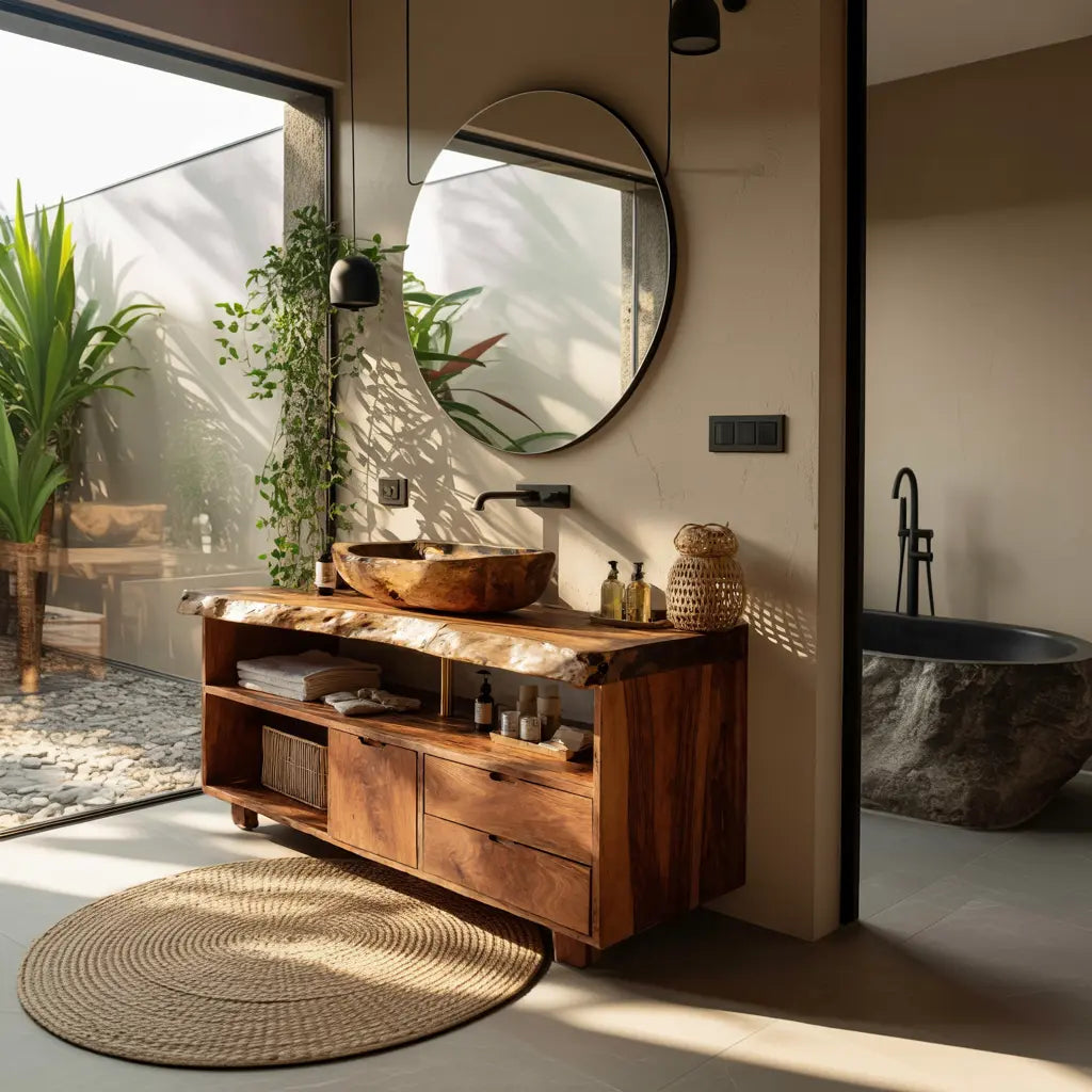Modern Mid Century Vanity For Bathroom Makeover Lynnsnail