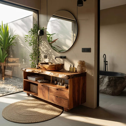 Modern Mid Century Vanity For Bathroom Makeover Lynnsnail