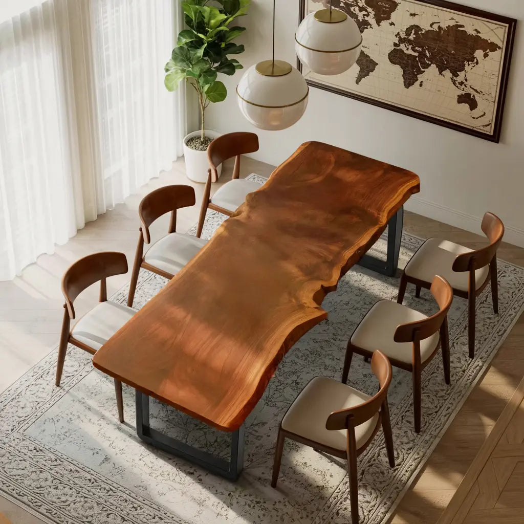 Rustic Live Edge Conference Table For Modern Office Lynnsnail
