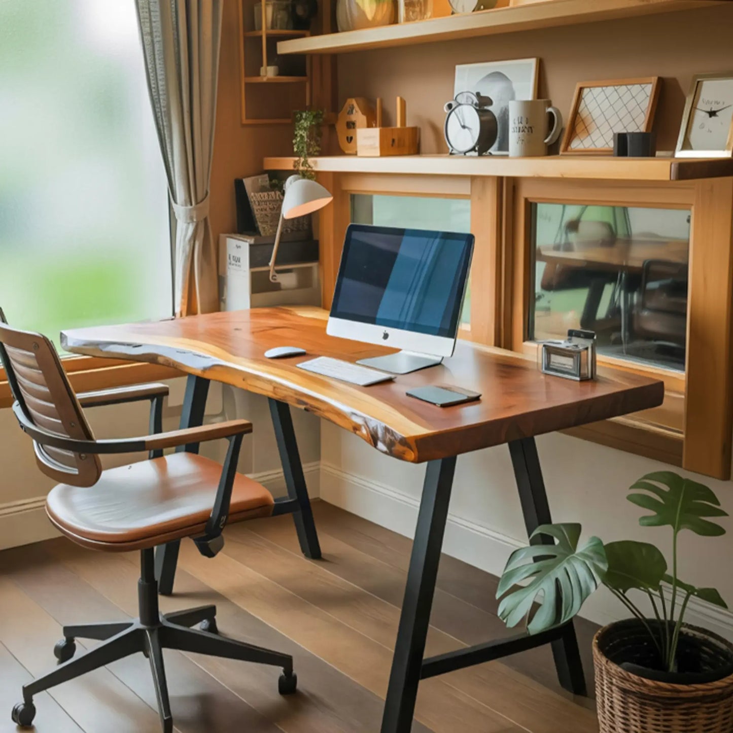Rustic Live Edge Desk For Home Office Setup Lynnsnail