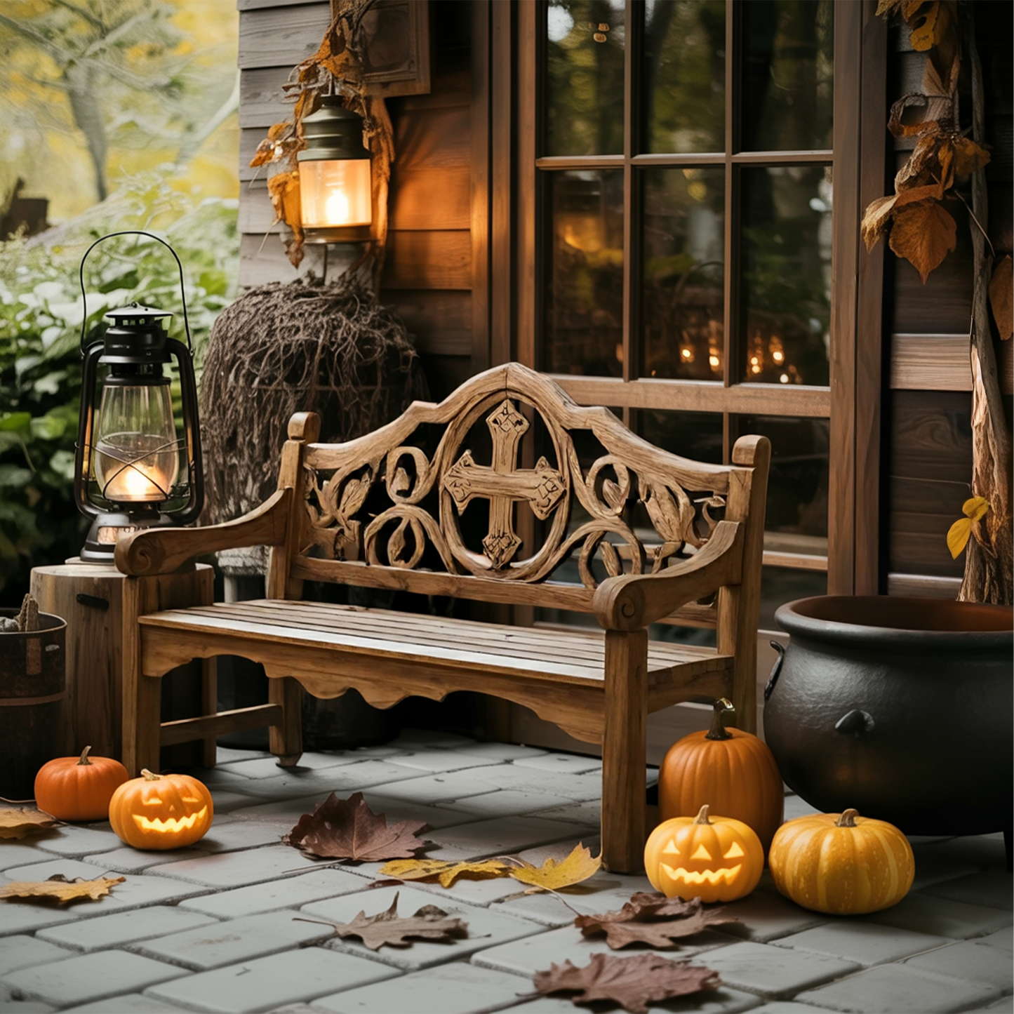 Farmhouse Halloween Patio Chair For Rustic Halloween Porch Decor Lynnsnail