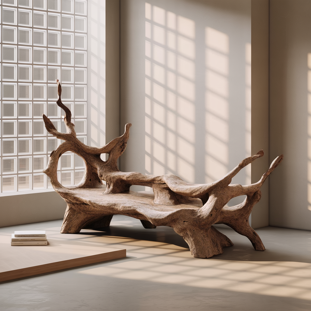 Mid Century Branch Bench For Retro Patio Ambiances Lynnsnail