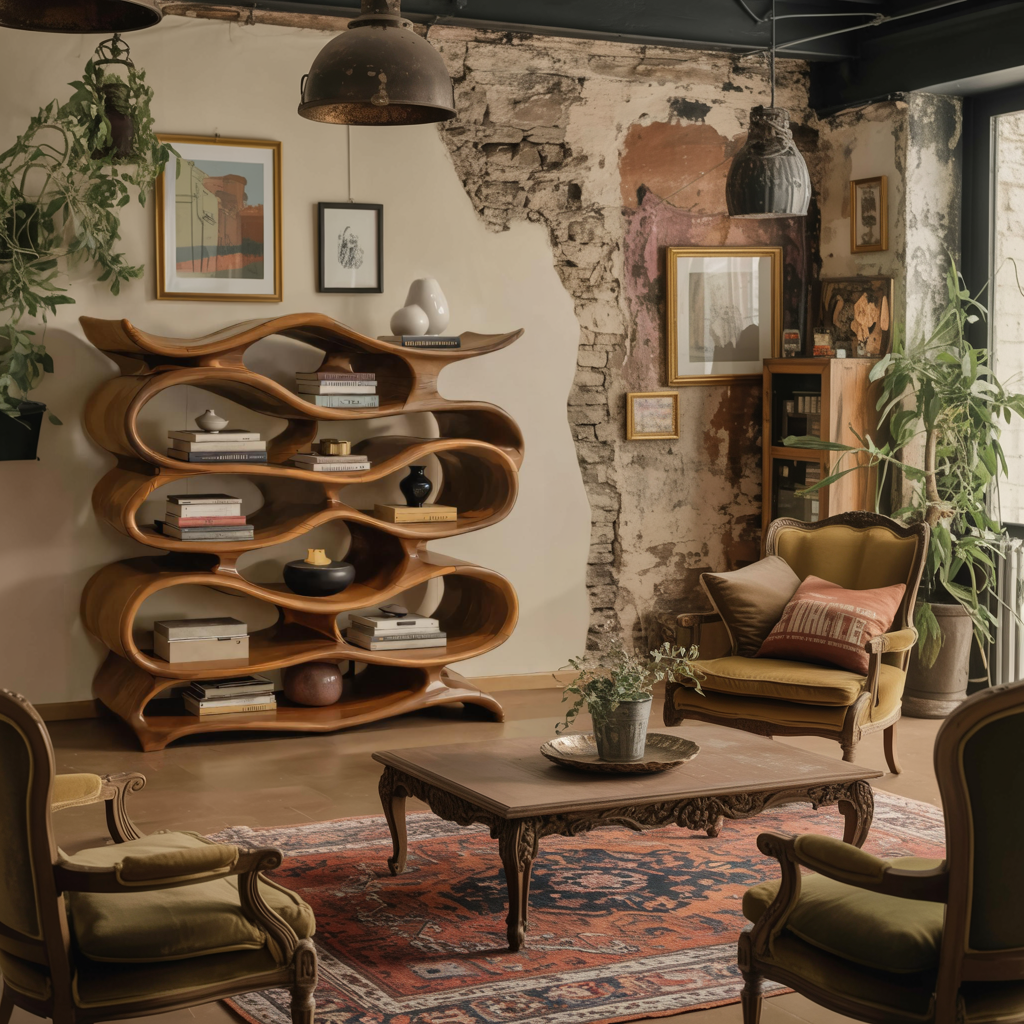 Sculptural Bookshelf Cabinet For Living Room And Office Lynnsnail