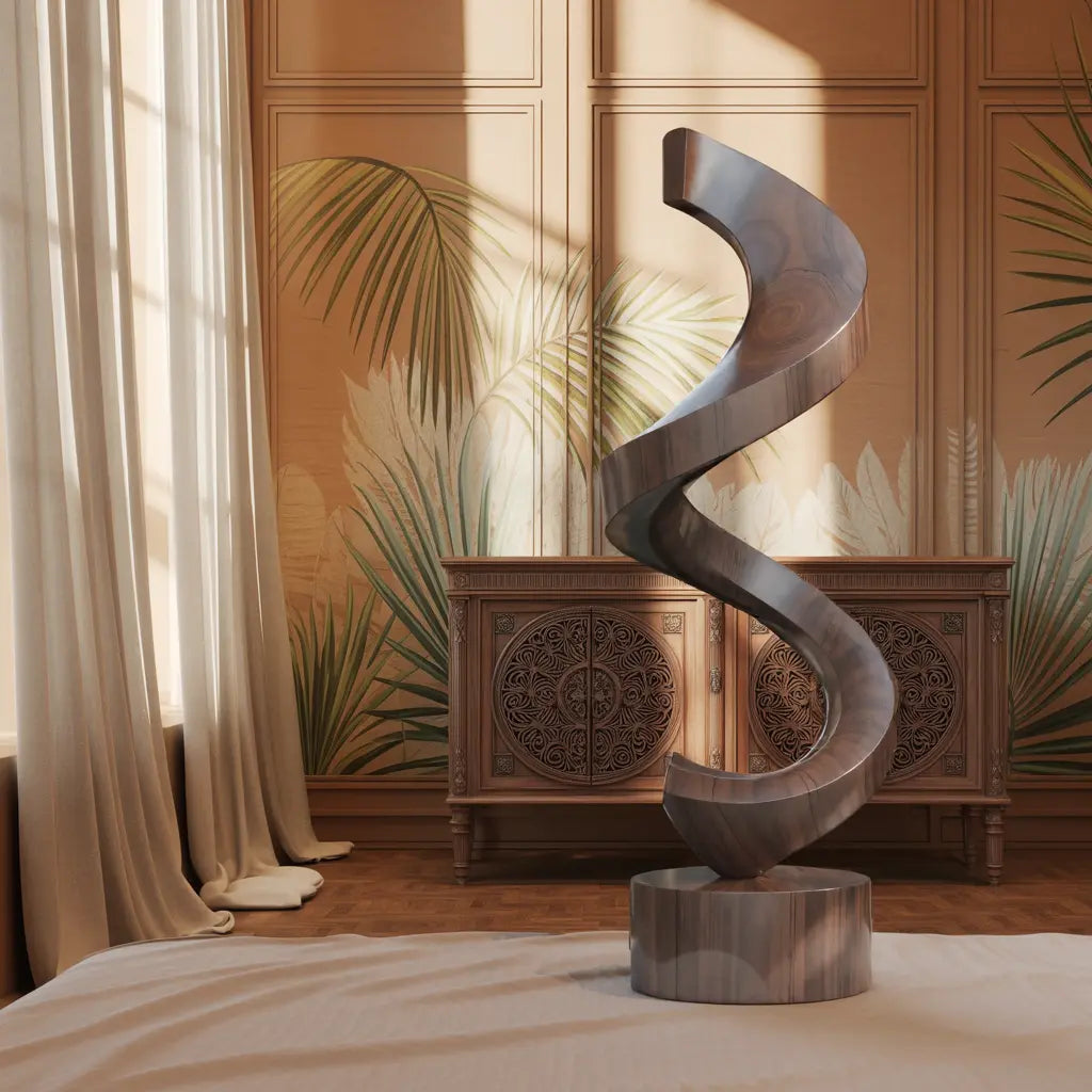 Handcrafted Wooden Sculpture For Garden Art Decor Lynnsnail