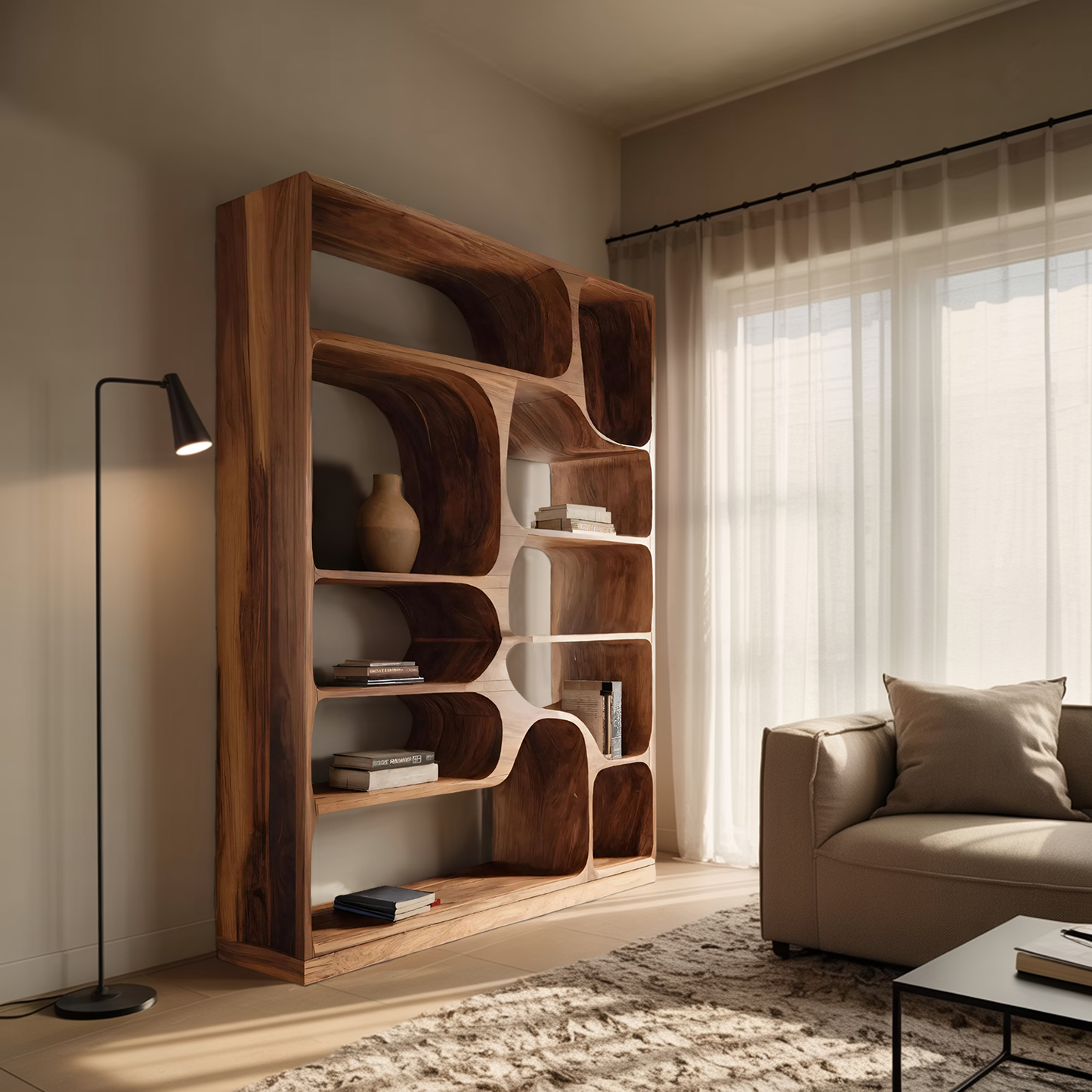 Artistic Bookcase For Living Room Or Bedroom Lynnsnail