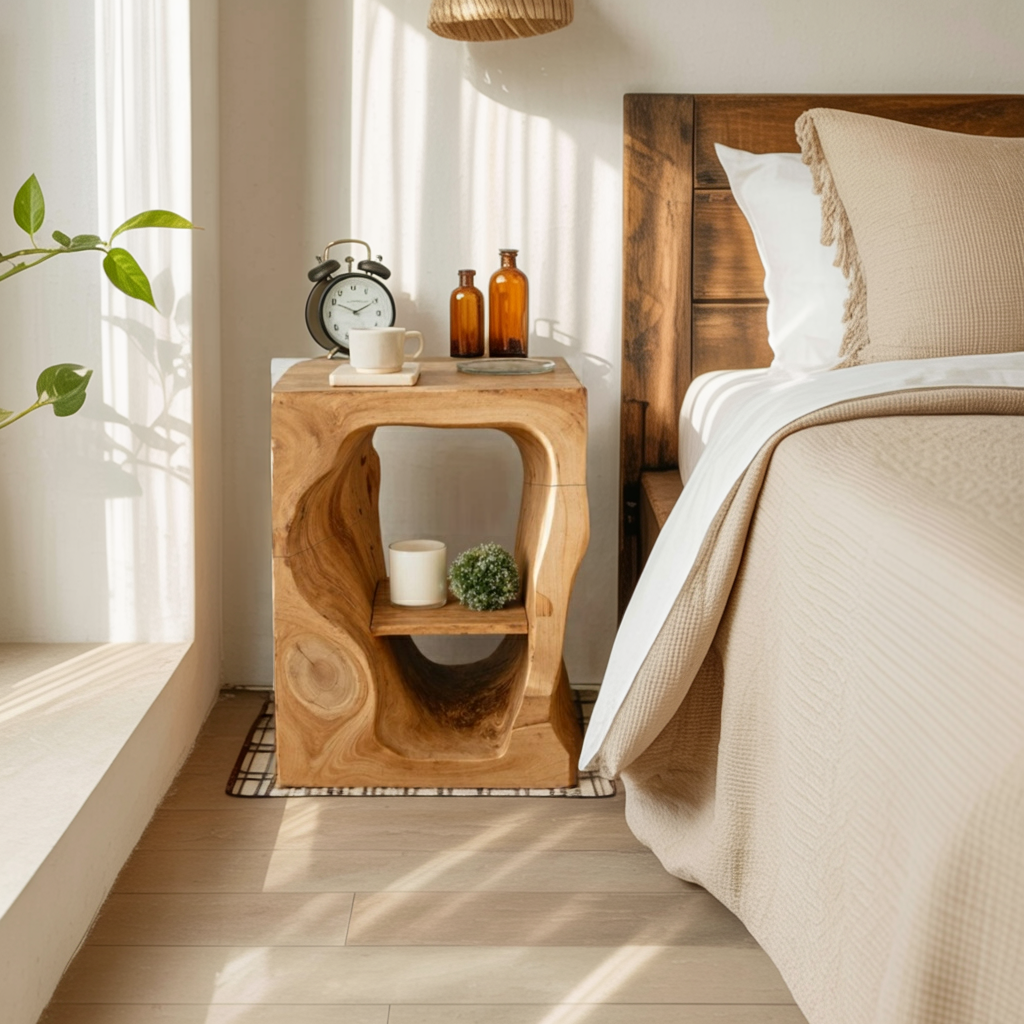 Mid Century Wooden Nightstand For Chic Bedroom Set Lynnsnail