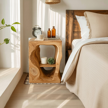 Mid Century Wooden Nightstand For Chic Bedroom Set Lynnsnail