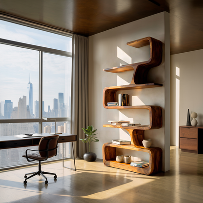 Contemporary Handmade Wooden Bookshelf For Home Styling Lynnsnail
