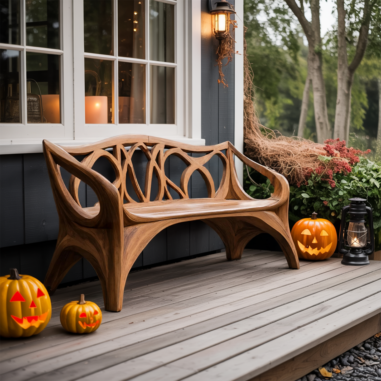 Mid Century Wooden Bench For Outdoor Furniture And Patio Decor Lynnsnail