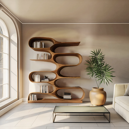 Organic Bookshelf For Living Room Or Home Decor Lynnsnail