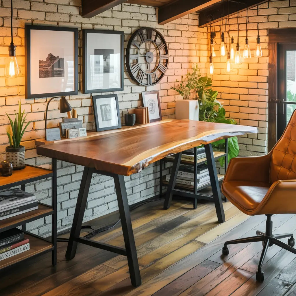 Rustic Live Edge Desk For Home Office Setup Lynnsnail