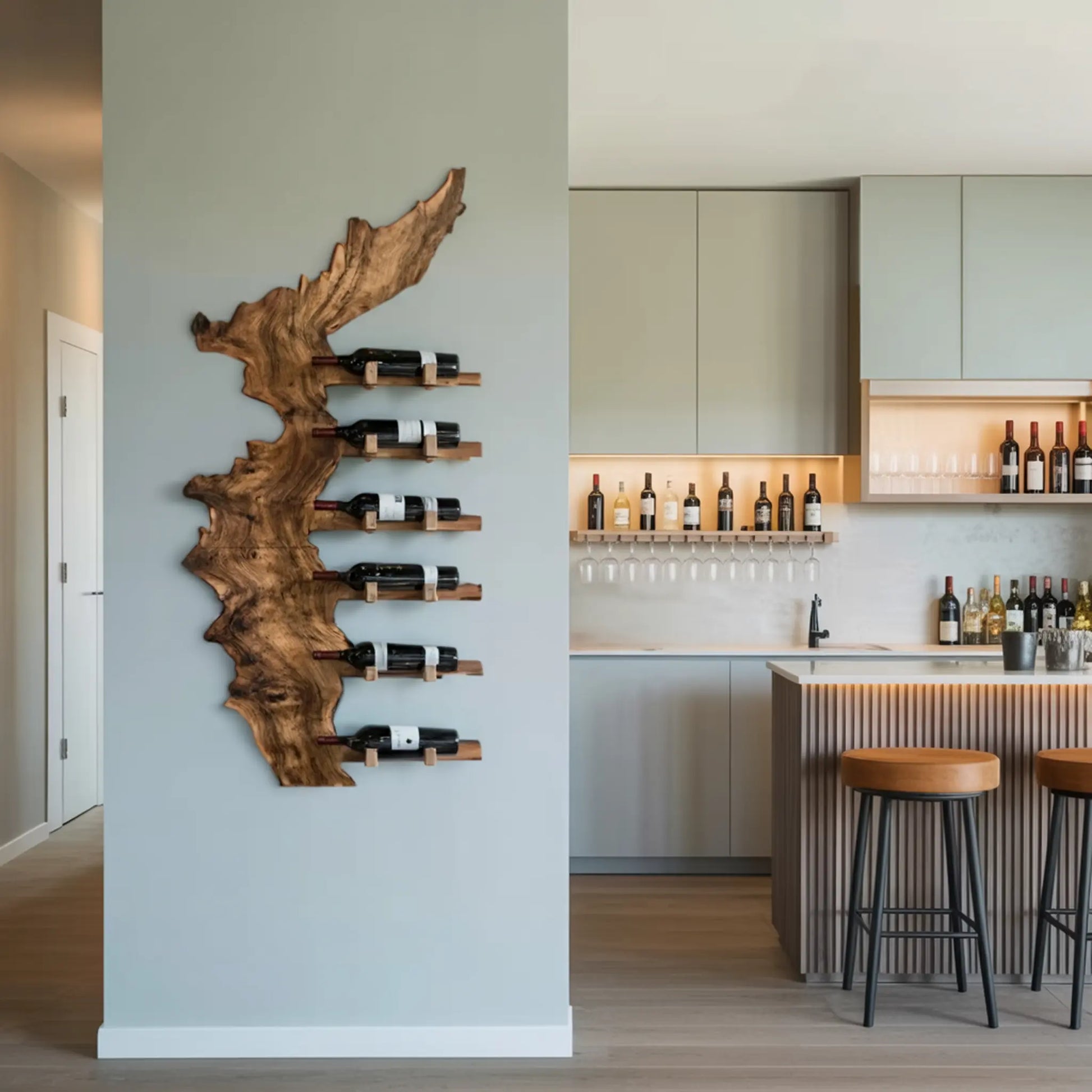 Farmhouse Solid Wood Wine Rack For Entryway Design And Style Lynnsnail