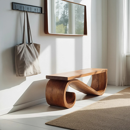 Organic Sculptural Bench For Entryway Or Living Room Lynnsnail