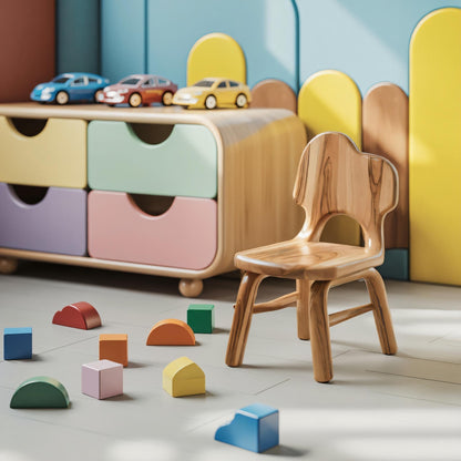 Montessori Toddler Chair With Cute Backrest For Playroom Nursery And Preschool Lynnsnail
