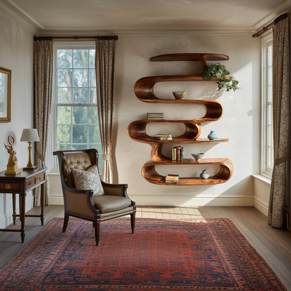 Elegant Wall-Mounted Bookshelf For Modern Home Decor Lynnsnail