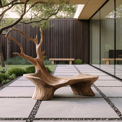 Mid Century Branch Bench Outdoor Seating For Timeless Patio Comfort Lynnsnail