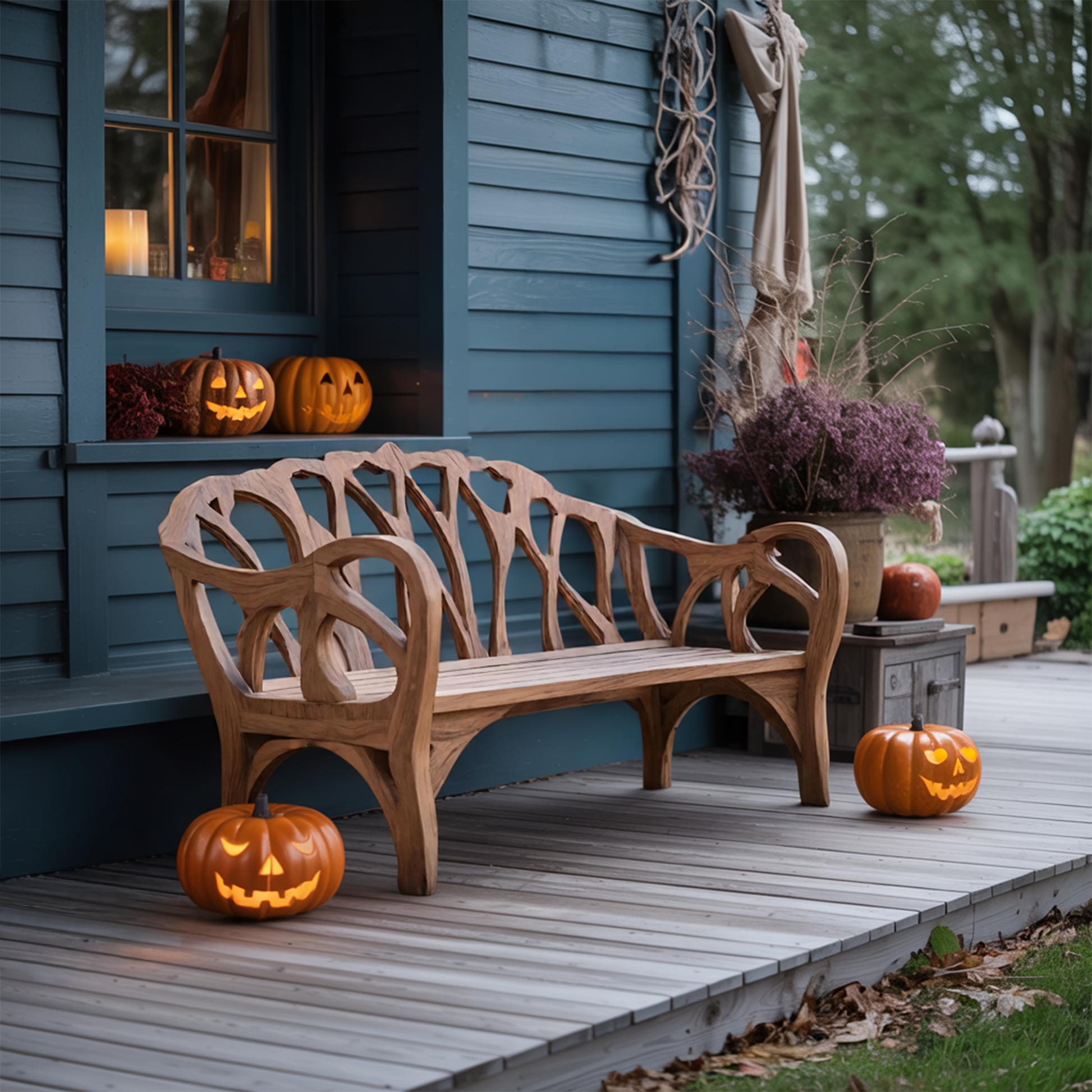 Handcrafted Halloween Patio Chair For Festive Outdoor Halloween Decor Lynnsnail