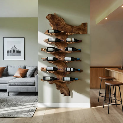Handcrafted Live Edge Wine Holder For Luxury Furniture Decor Lynnsnail
