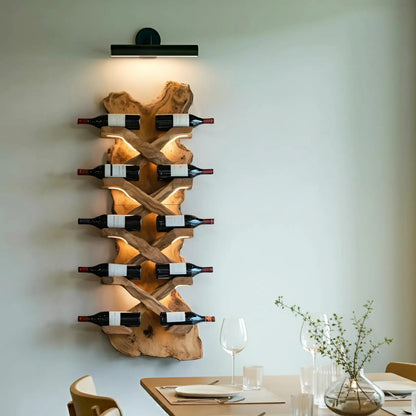 Handcrafted Solid Wood Wine Rack For Bar Decor And Storage Lynnsnail