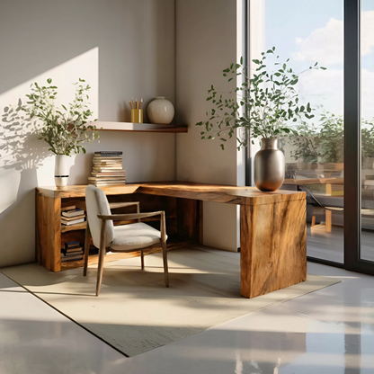 Modern L Shaped Desk For Workspace Lynnsnail