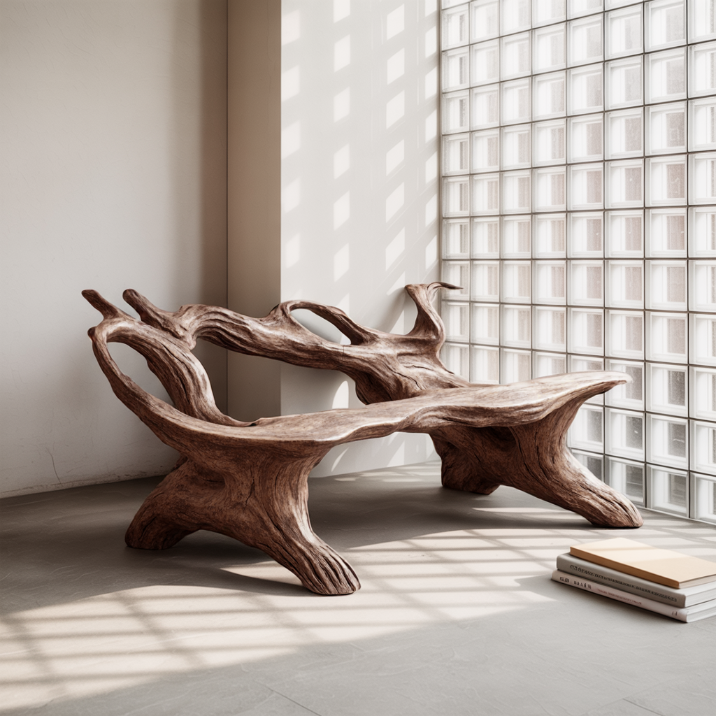 Farmhouse Branch Bench For Comfortable Living Room Seating Lynnsnail