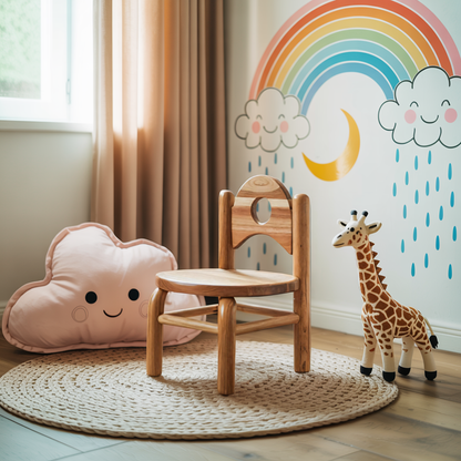Montessori Toddler Chair With Round Backrest For Playroom Preschool And Nursery Lynnsnail