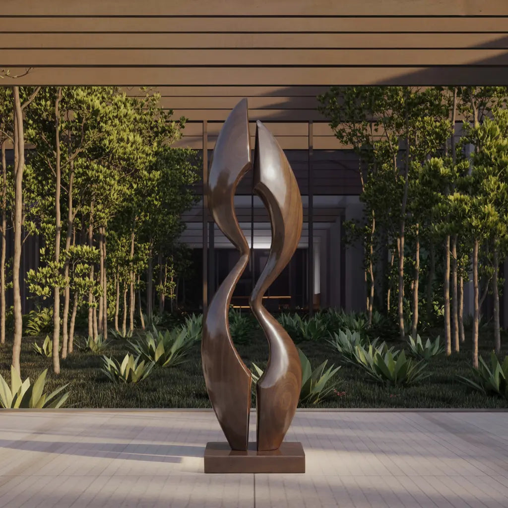 Farmhouse Wood Sculpture Decor For Outdoor Patio Lynnsnail