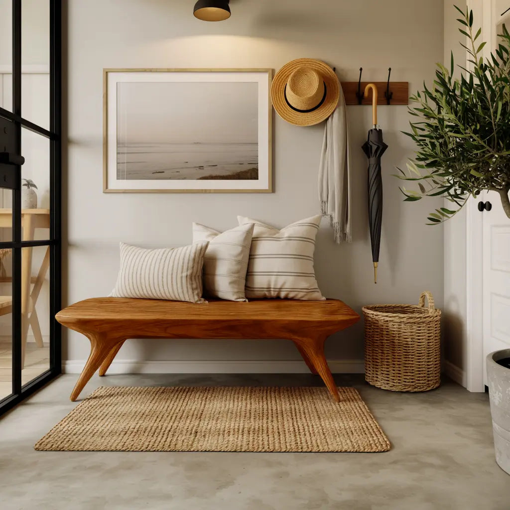 Modern Minimalist Entryway Bench For Hallway Or Bedroom Seating Lynnsnail