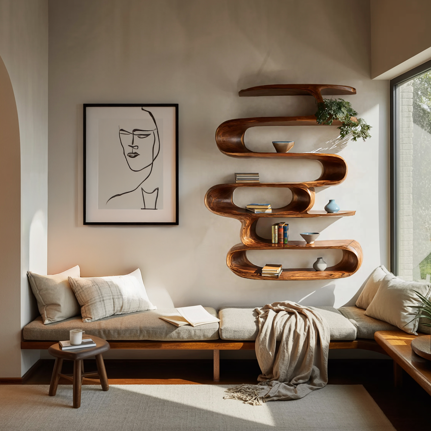 Elegant Wall-Mounted Bookshelf For Modern Home Decor Lynnsnail