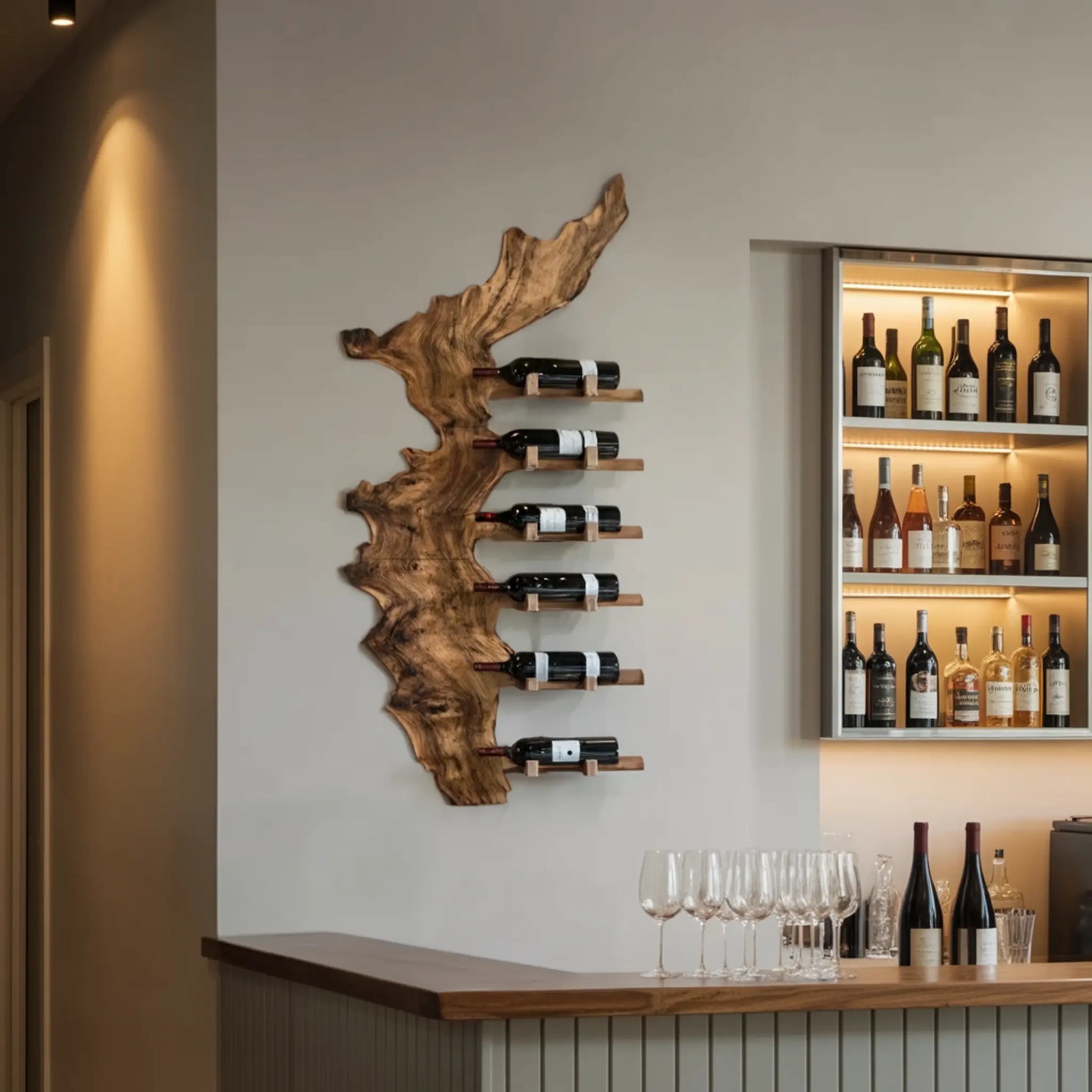 Farmhouse Solid Wood Wine Rack For Entryway Design And Style Lynnsnail