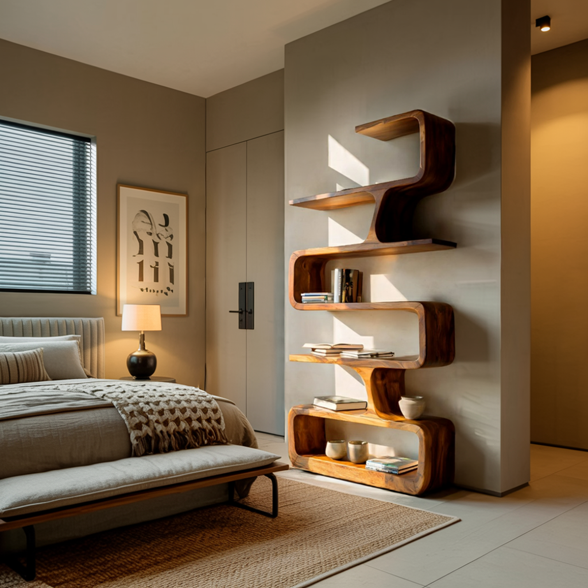 Contemporary Handmade Wooden Bookshelf For Home Styling Lynnsnail