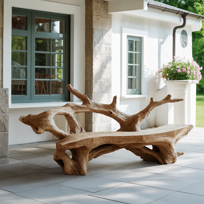 Farmhouse Live Edge Bench Outdoor Decor For Unique Garden Spaces Lynnsnail