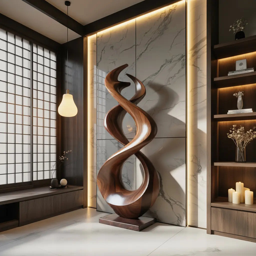 Rustic Abstract Sculpture For Outdoor Garden Lynnsnail