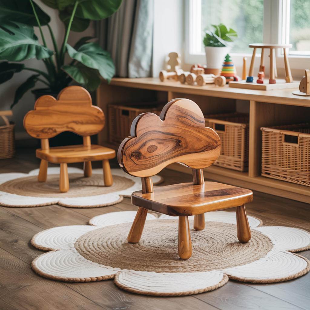 Whimsical Cloud Shaped Kids Chair For Montessori Nursery Or Playroom Lynnsnail