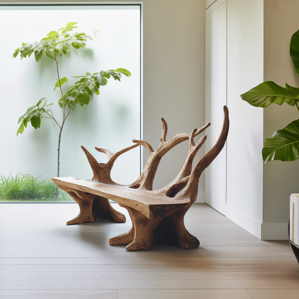 Handcrafted Branch Bench For Living Room Statement Pieces Lynnsnail