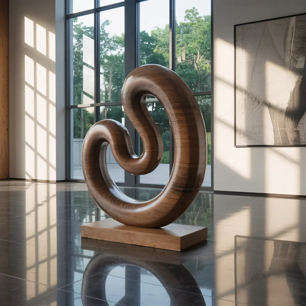 Farmhouse Large Twisted Spiral Floor Art For Contemporary Interiors Lynnsnail