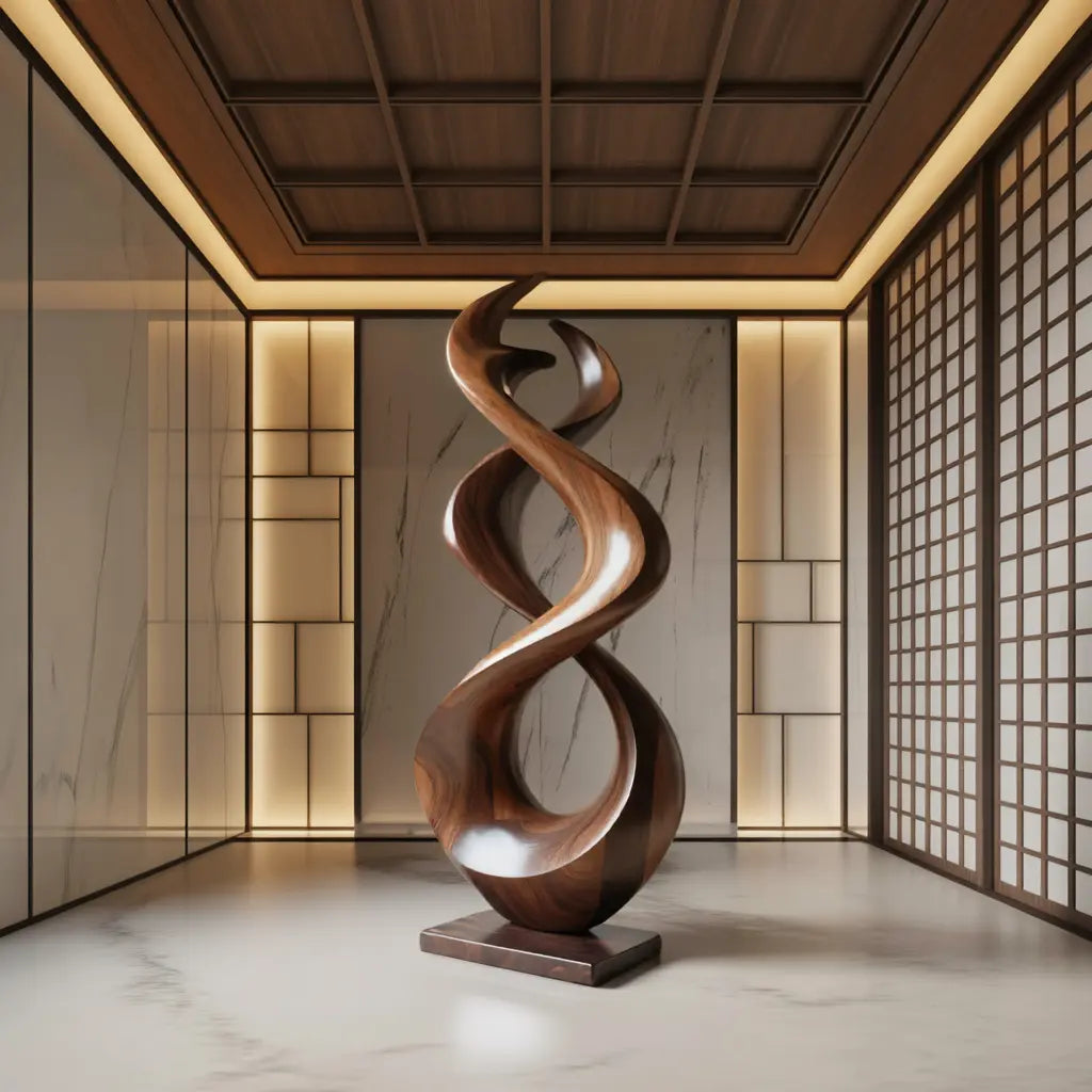Rustic Abstract Sculpture For Outdoor Garden Lynnsnail