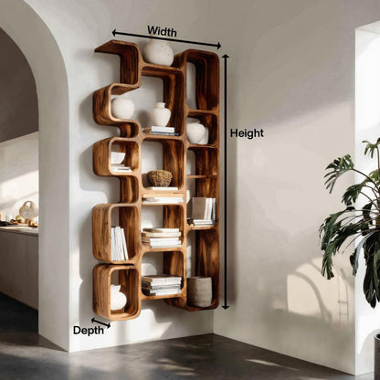 Modern Bookshelf With Integrated Compartments For Living Room Lynnsnail