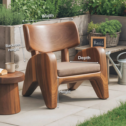 Contemporary Wooden Lounge Chair For Garden Or Reading Nook Lynnsnail