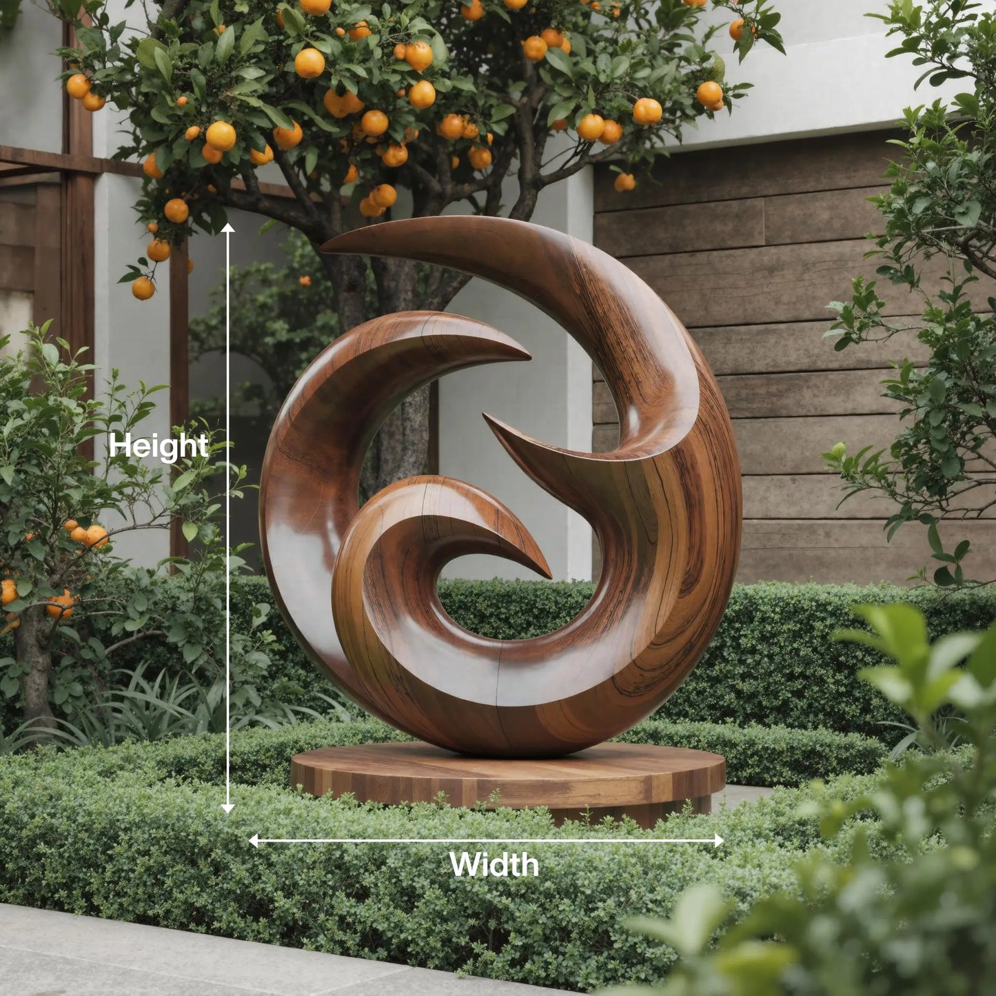 Farmhouse Abstract Wooden Sculpture For Living Room Lynnsnail
