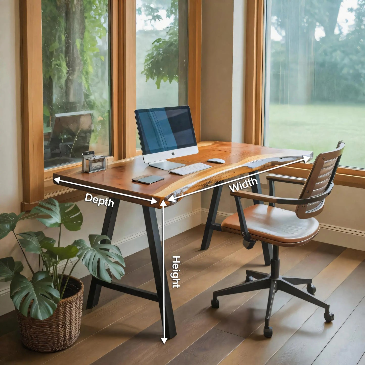 Rustic Live Edge Desk For Home Office Setup Lynnsnail