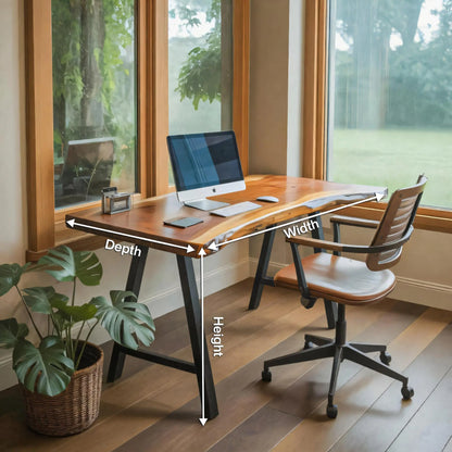 Rustic Live Edge Desk For Home Office Setup Lynnsnail