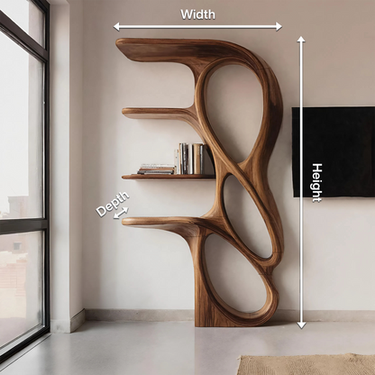 Contemporary Art Bookshelf For Living Room Decor Lynnsnail